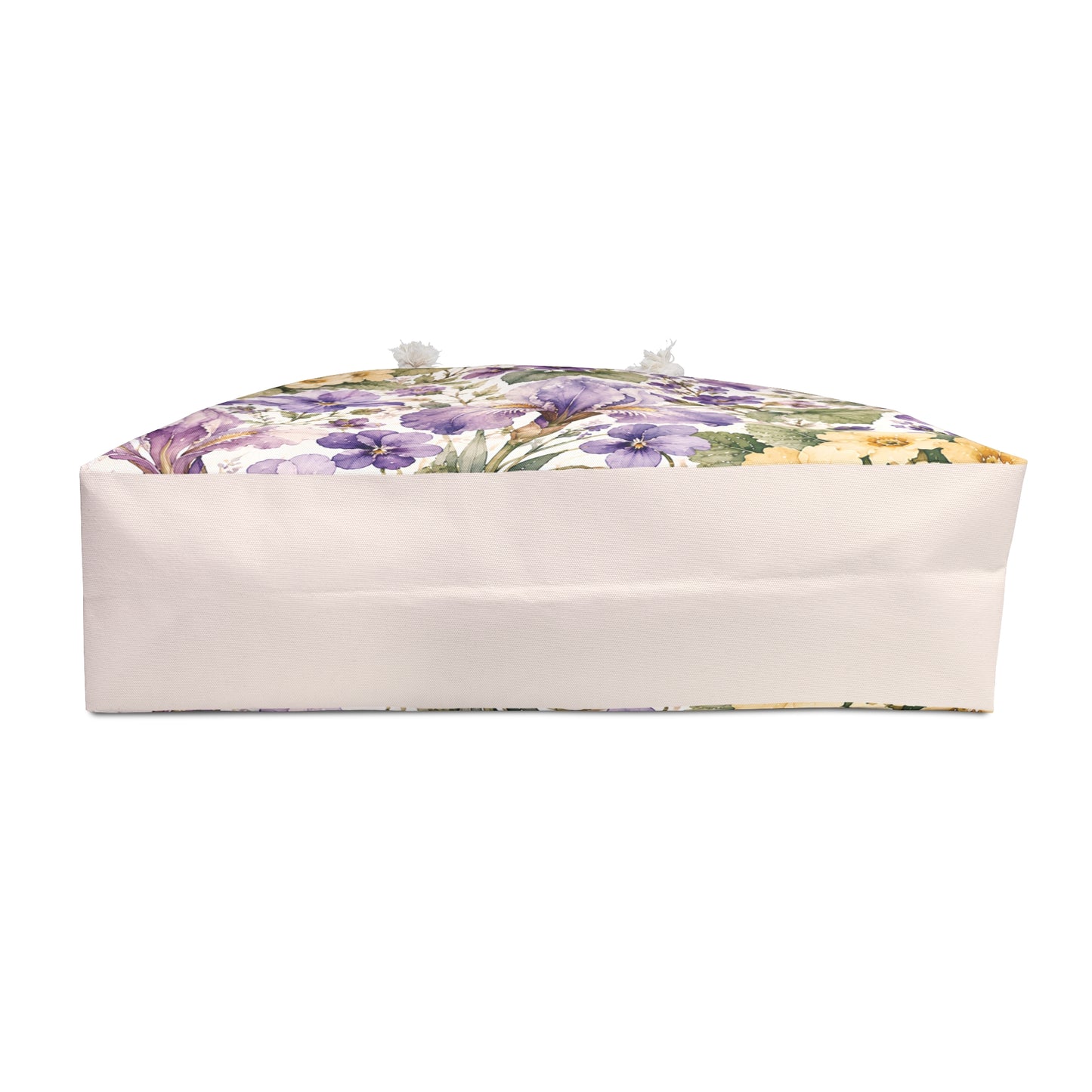 Floral Violets Weekender Bag — Purple & Yellow Watercolor Flower Travel Tote
