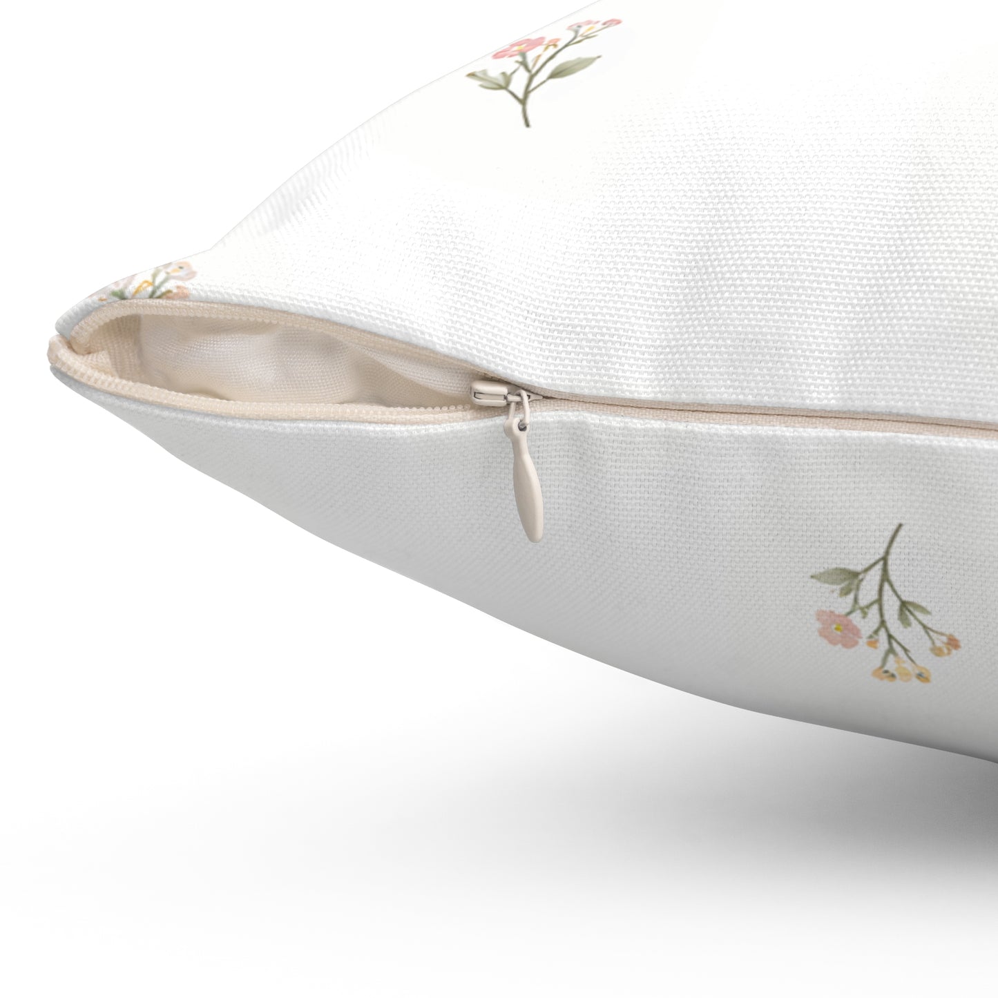 Floral Ditsy Pillow — Minimal Pink Flower Decorative Cushion