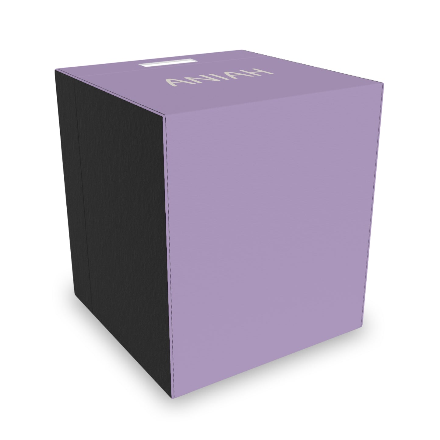 Personalized Felt Storage Box — Custom Name Kids Organizer (Lavender)