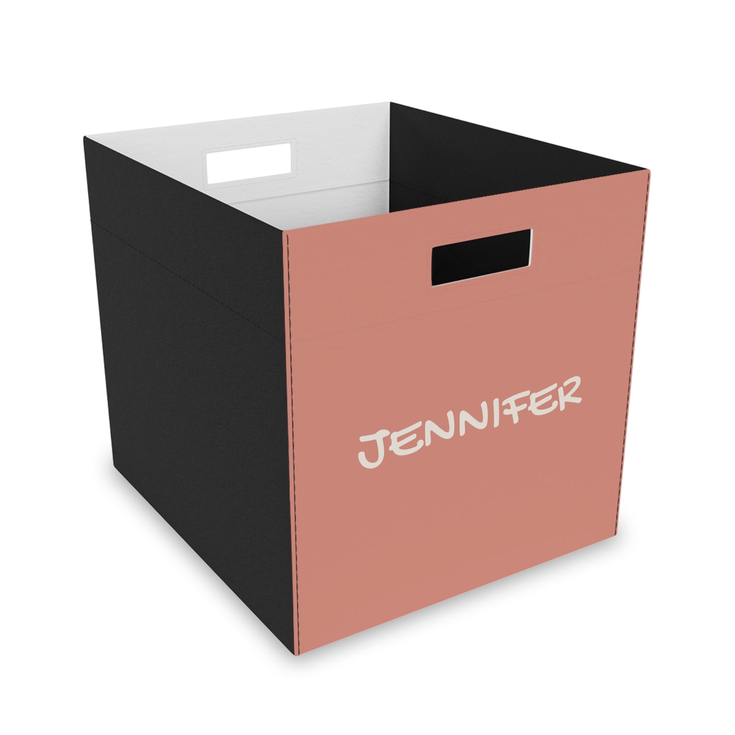 Personalized Felt Storage Box — Custom Name Organizer (e.g., "Jennifer")