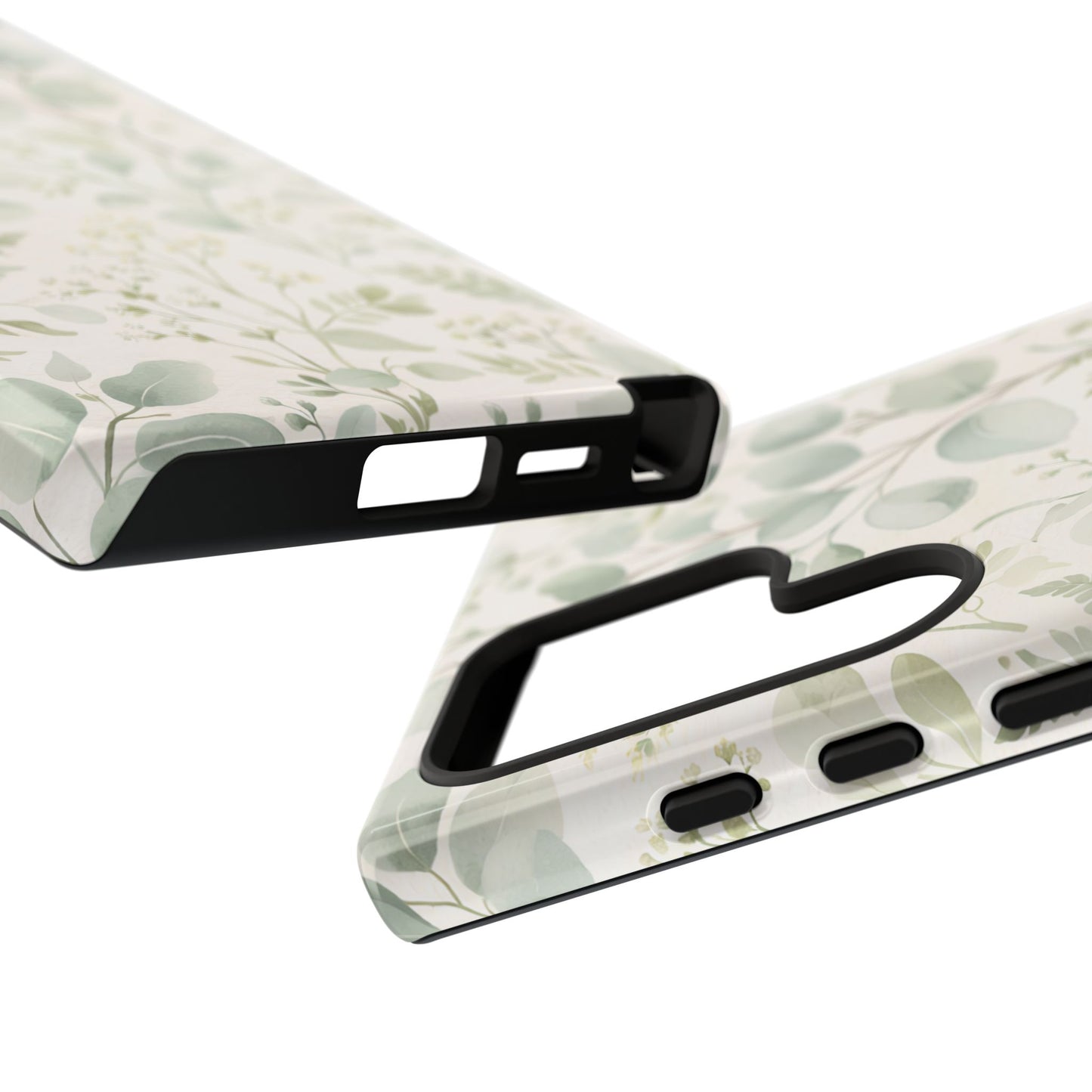 Floral Fern Tough Phone Case — Soft Green Botanical iPhone Cover