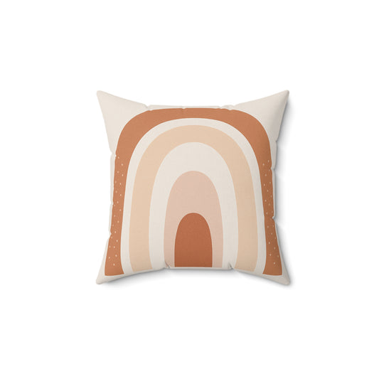 Boho Rainbow Pillow, Cozy Home Decor, Throw Pillow, Bohemian Style Cushion, Living Room Accent, Gift for Her