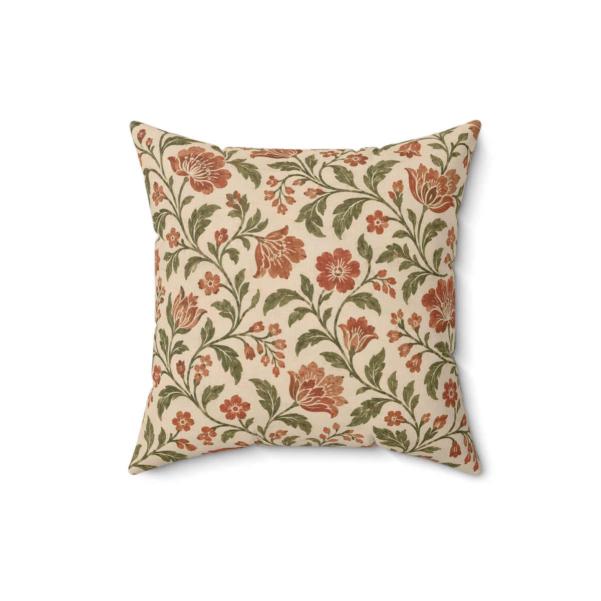 Vintage Floral Throw Pillow