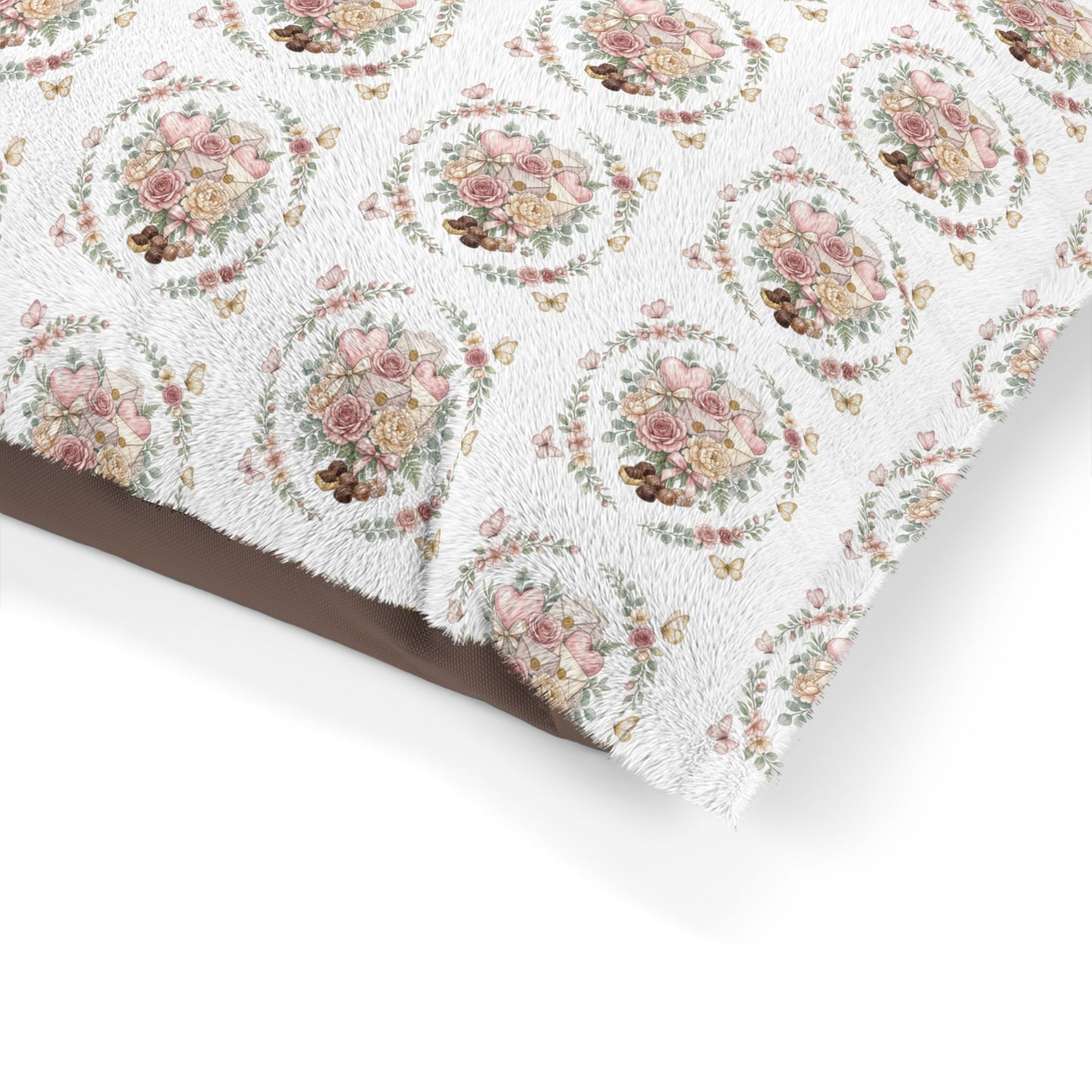Floral Rose Wreath Pet Bed