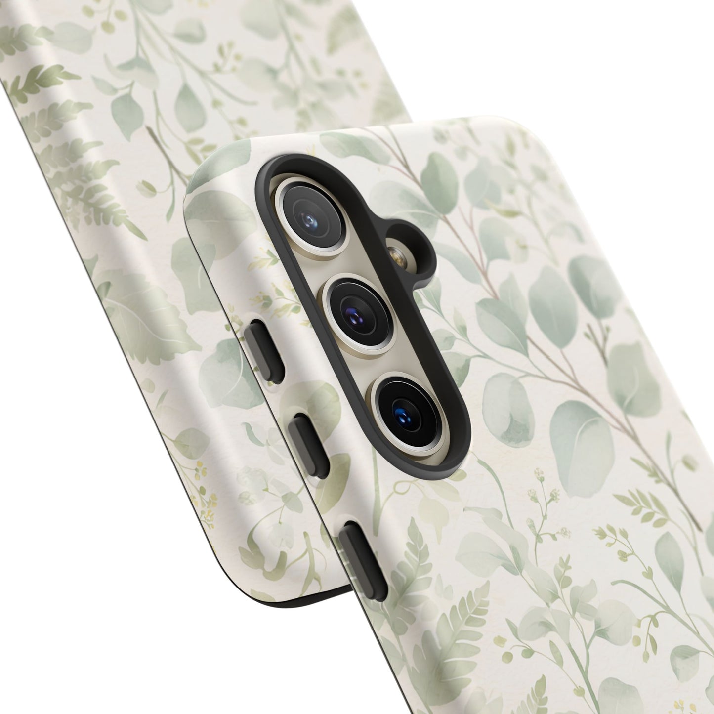 Floral Fern Tough Phone Case — Soft Green Botanical iPhone Cover