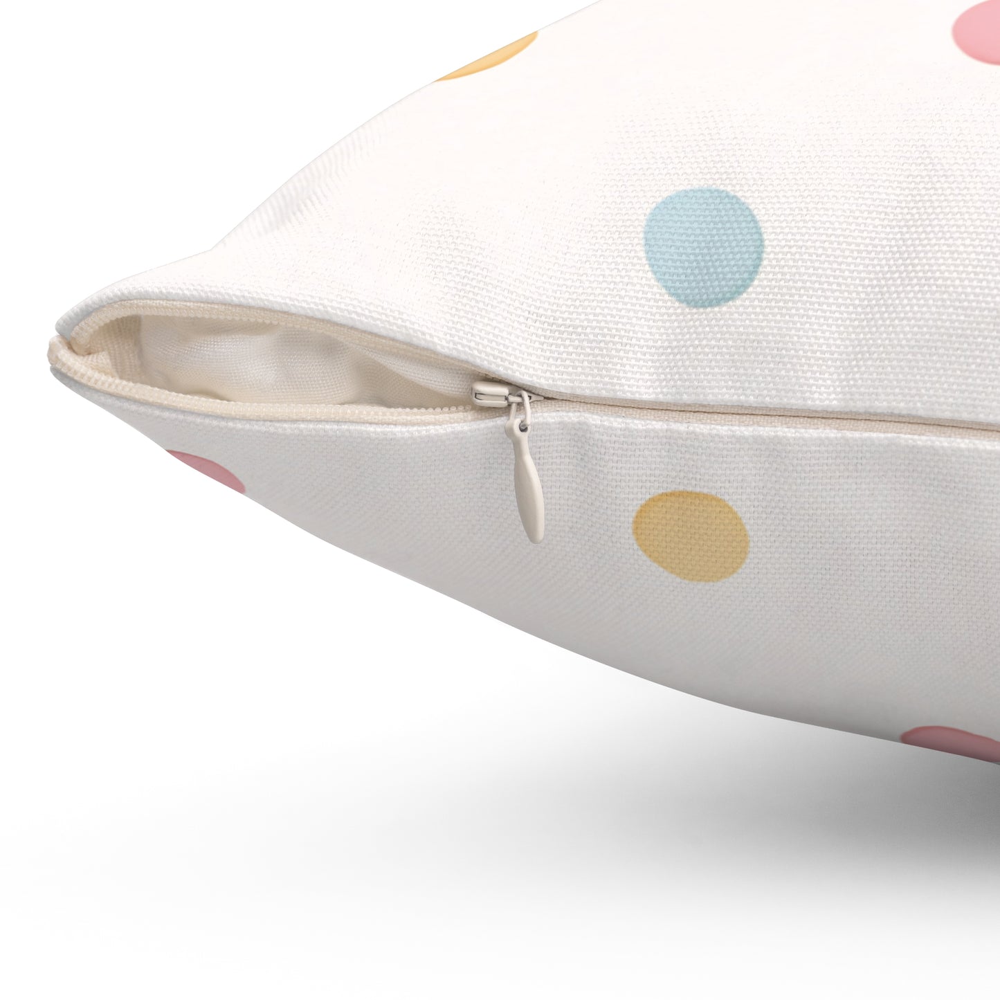 Pastel Polka Dot Throw Pillow – Cute Nursery Decorative Cushion