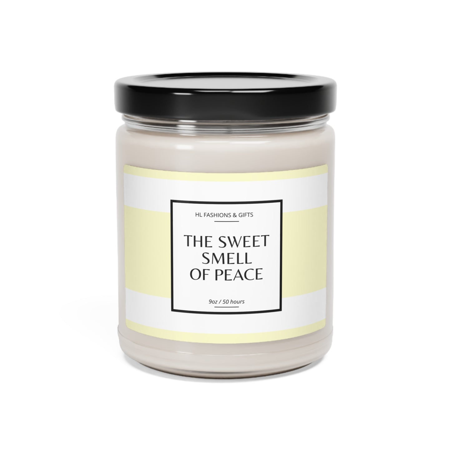 The Sweet Smell of Peace Soy Candle - Creamy White Label