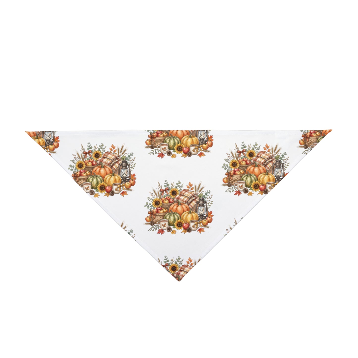 Autumn Harvest Pet Bandana — Fall Pumpkins & Sunflowers Dog Scarf