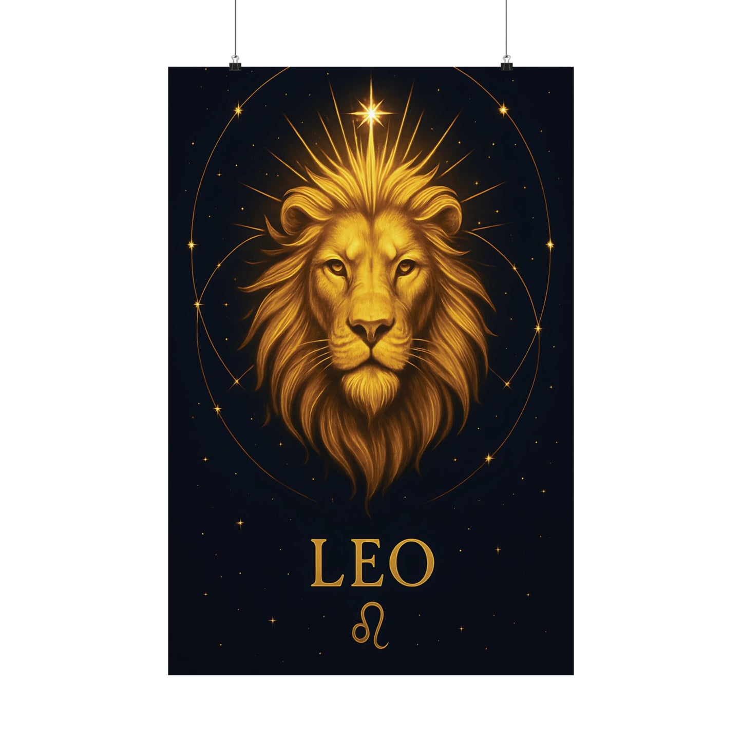 Leo Zodiac Constellation Matte Poster – Celestial Lion Astrology Wall Art Print (Multiple Sizes)