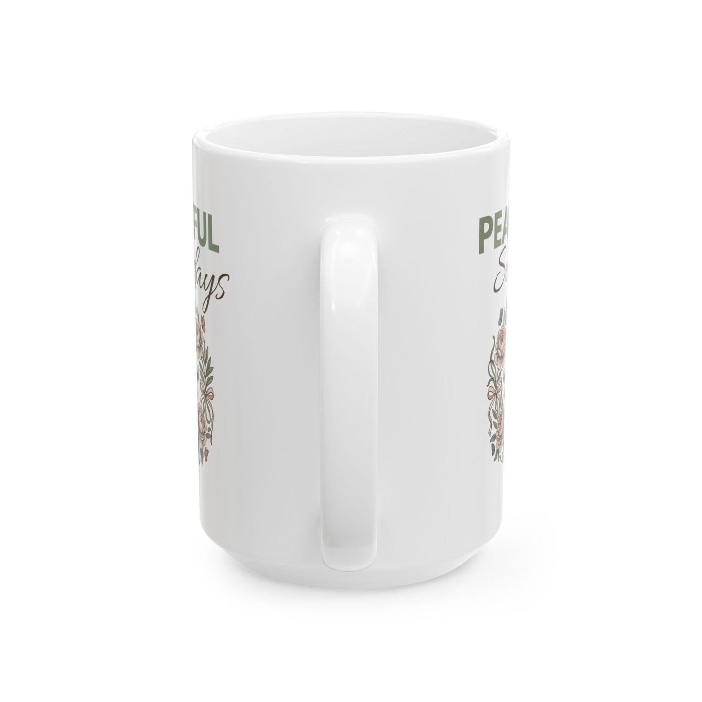 Peaceful Sundays Coffee Mug — Cute Relaxing Animal Ceramic Mug (11oz/15oz)