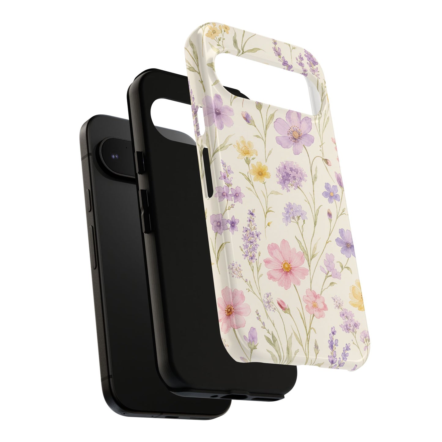 Floral Field Tough Case — Pastel Wildflower Protective Phone Cover