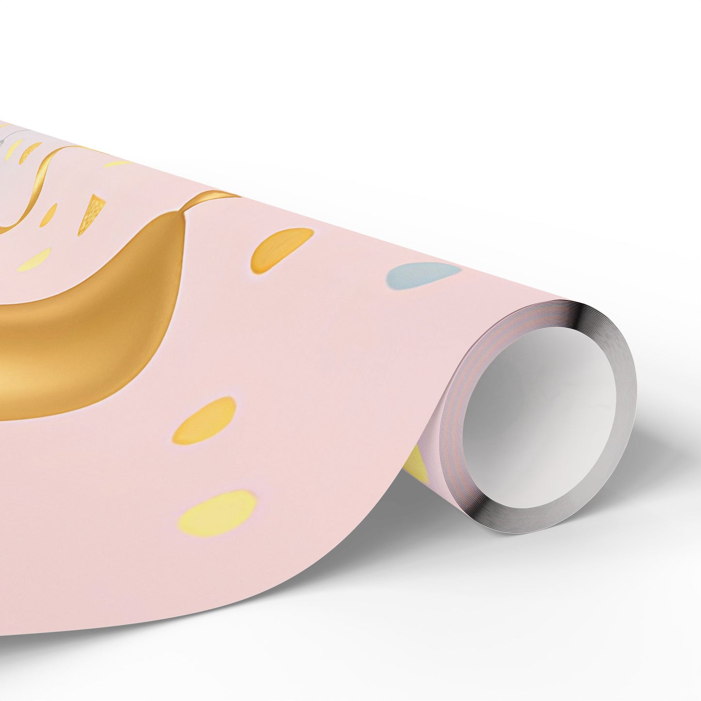 Celebration Balloon Wrapping Paper – Party Gift Wrap with Streamers & Confetti in Glossy or Matte