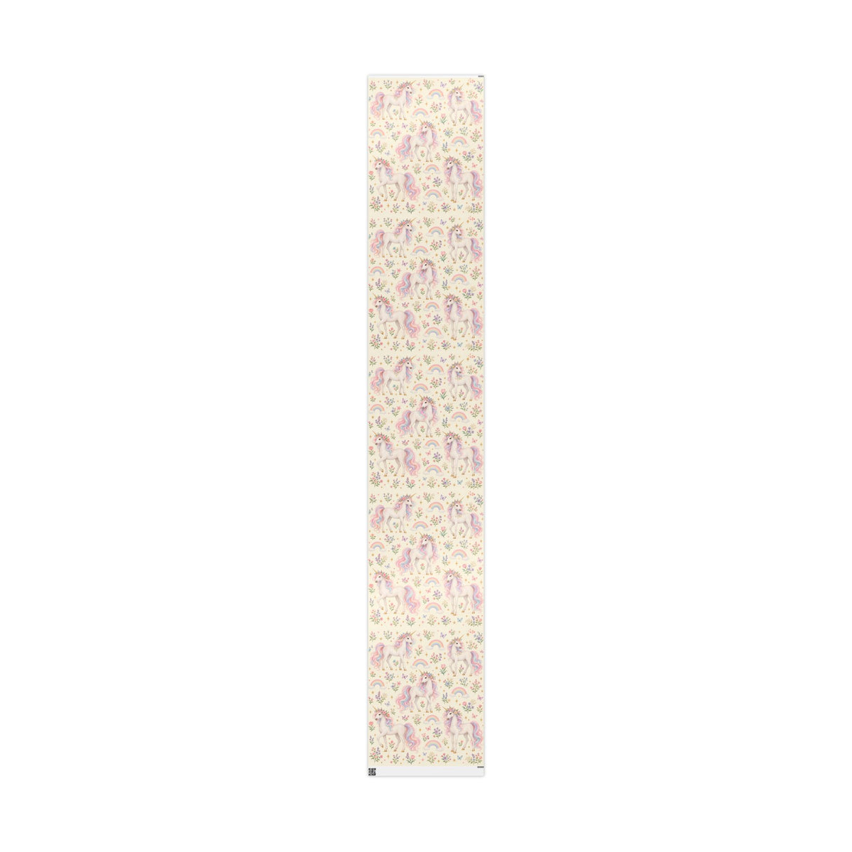Unicorn Floral Wrapping Paper Roll — Pastel Rainbow Gift Wrap