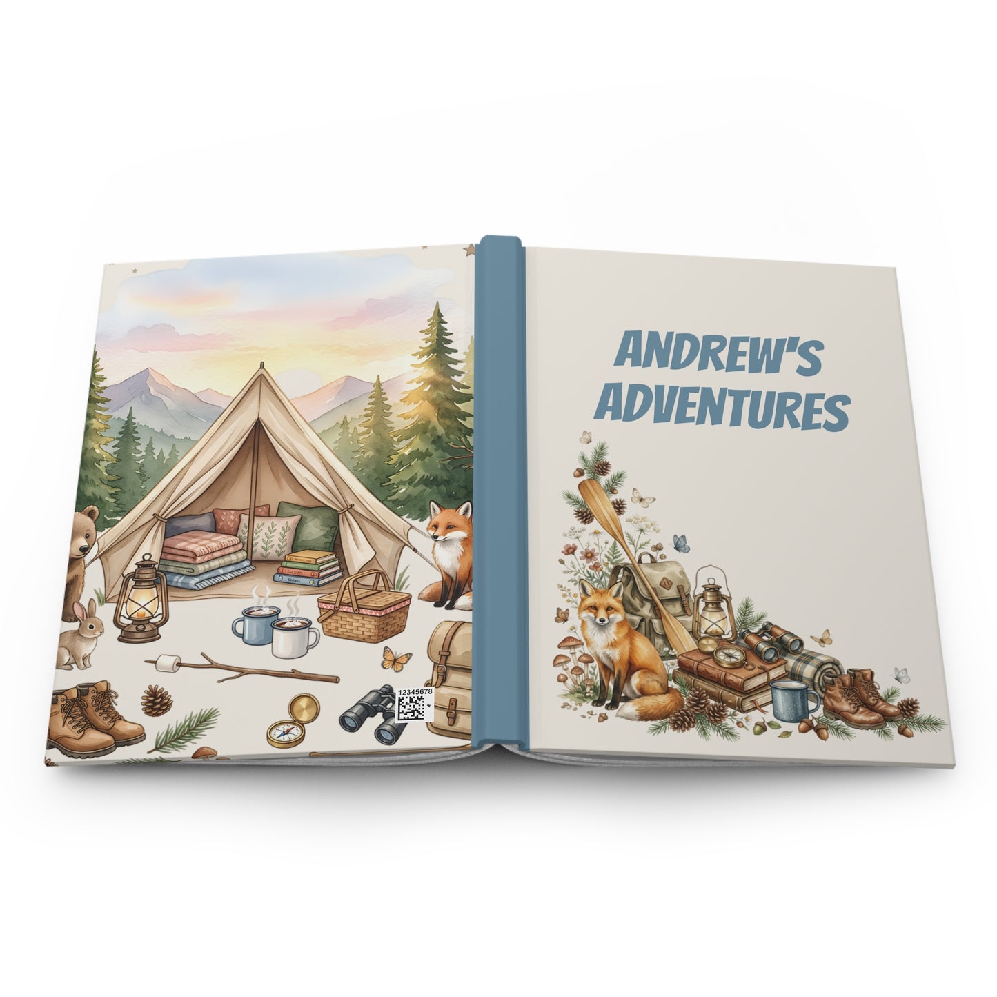 Personalized Adventure Journal — “Andrew’s Adventures” Hardcover Travel Notebook