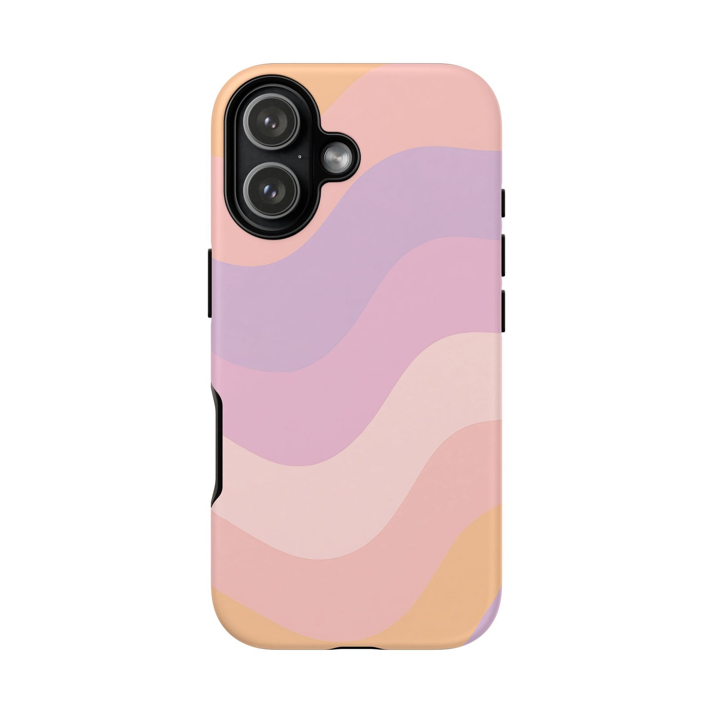 Retro Sunset Wave Phone Case – Groovy Pastel Abstract Design