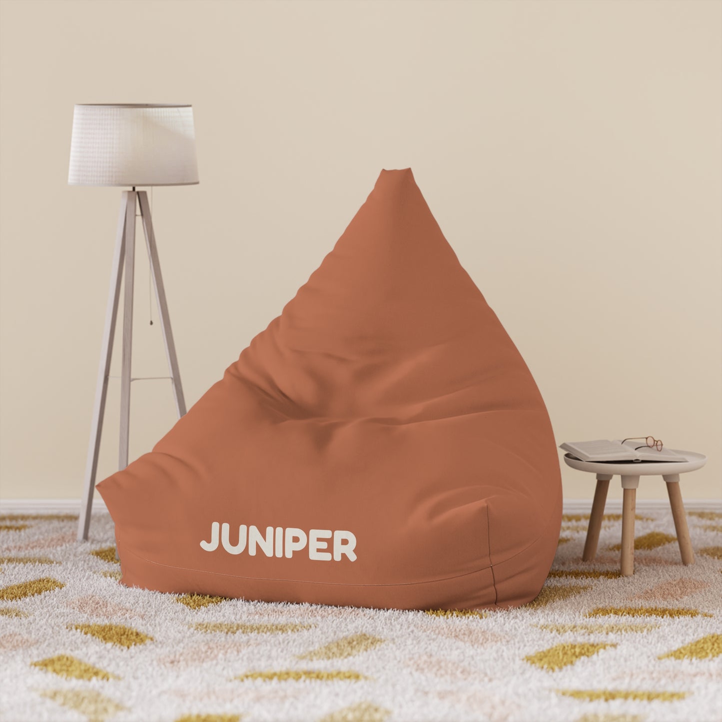 Juniper Terracotta Bean Bag Cover — Personalized Cozy Lounger Slipcover