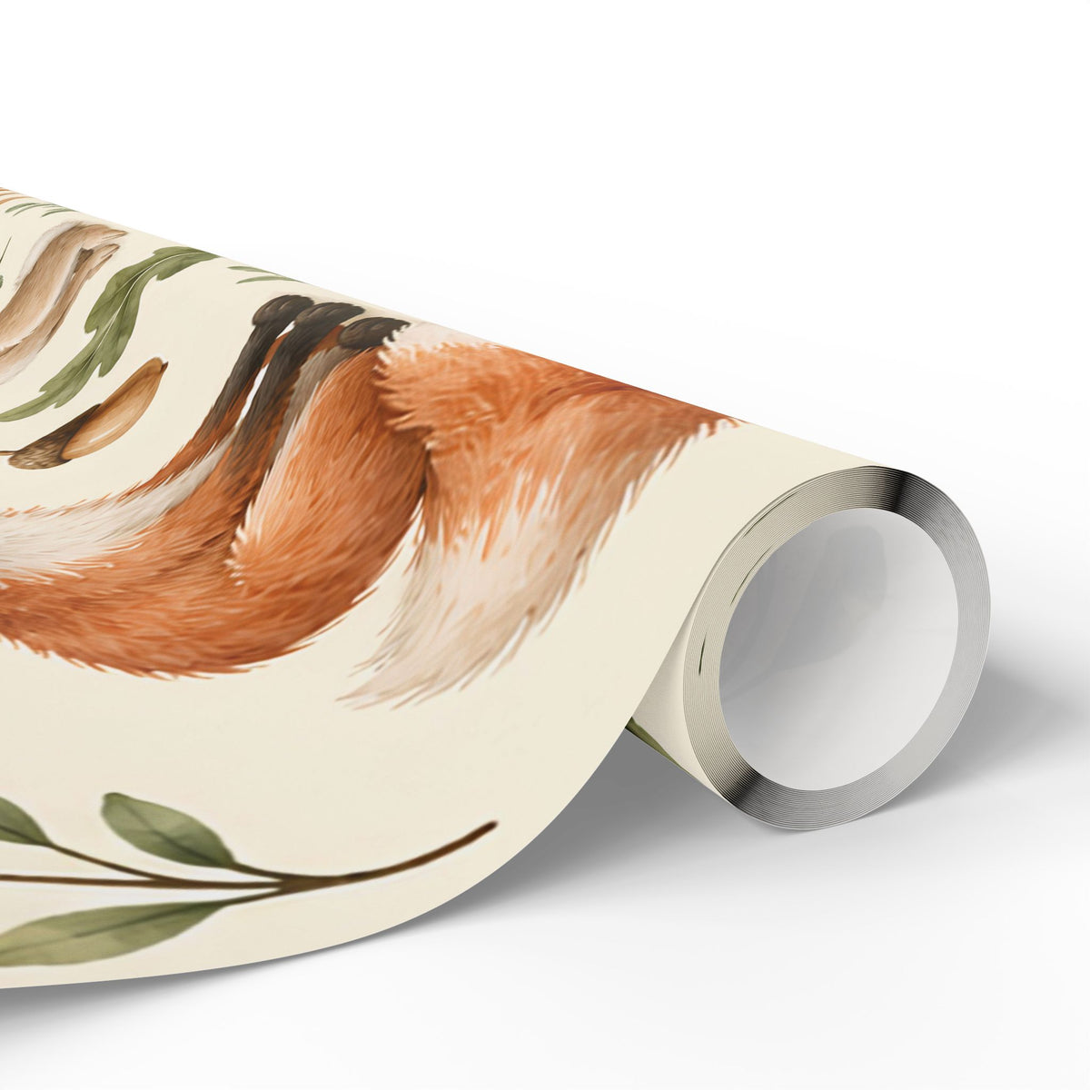 Fox & Foliage Wrapping Paper Roll — Autumn Woodland Gift Wrap