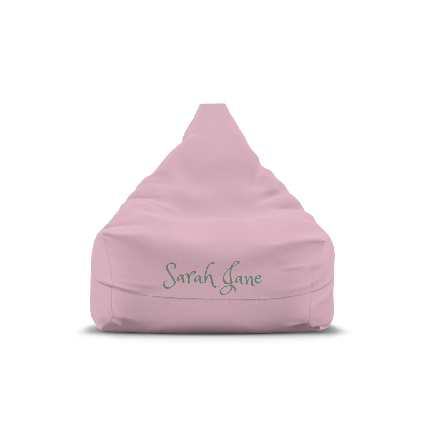 Personalized Pink Bean Bag Cover — Custom Name Script (e.g., “Sarah Jane”)
