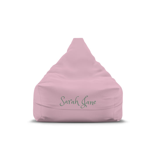 Personalized Pink Bean Bag Cover — Custom Name Script (e.g., “Sarah Jane”)