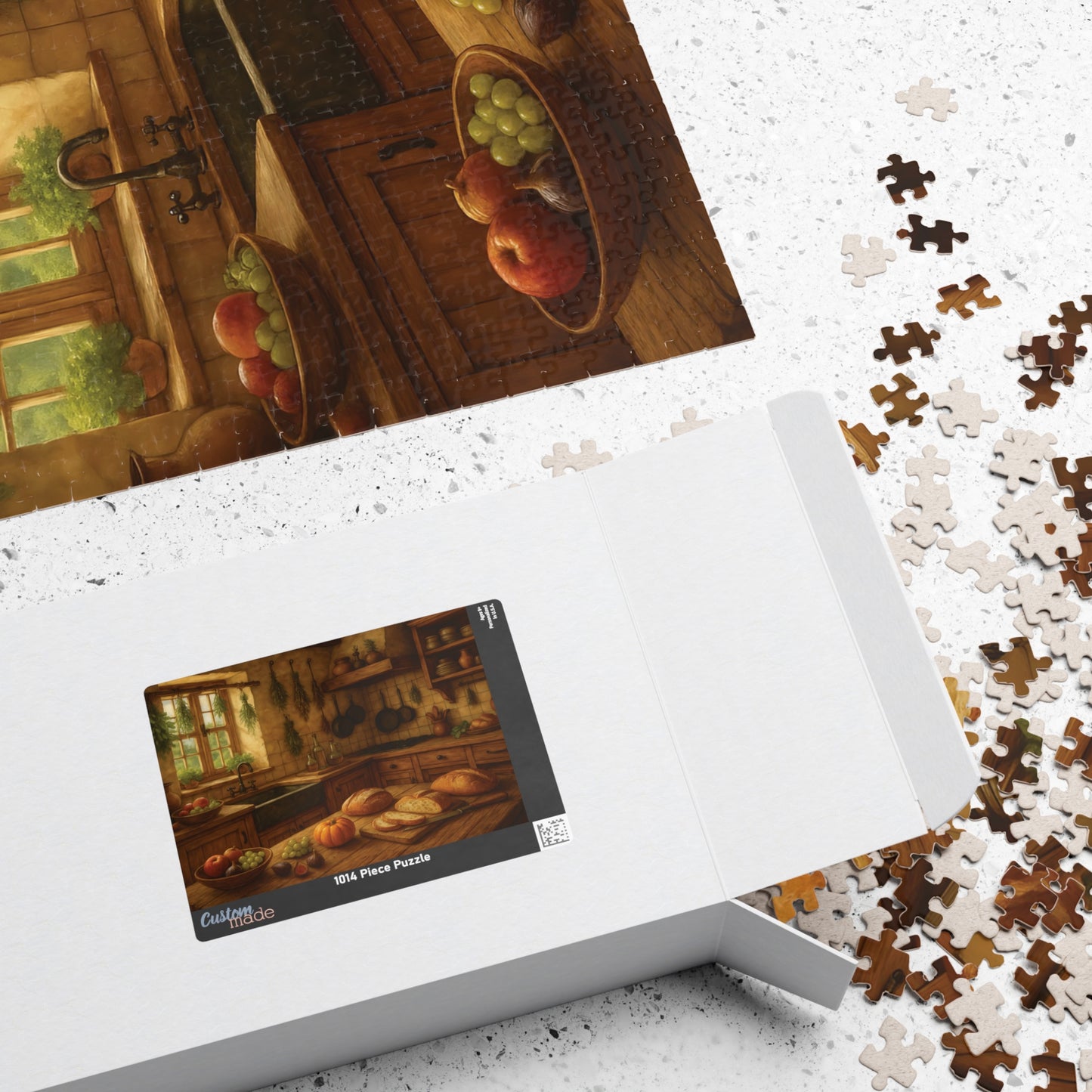 Cozy Rustic Kitchen Jigsaw Puzzle – Autumn Harvest Scene