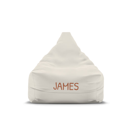 Personalized Bean Bag Chair Cover — Custom Name (e.g., JAMES)