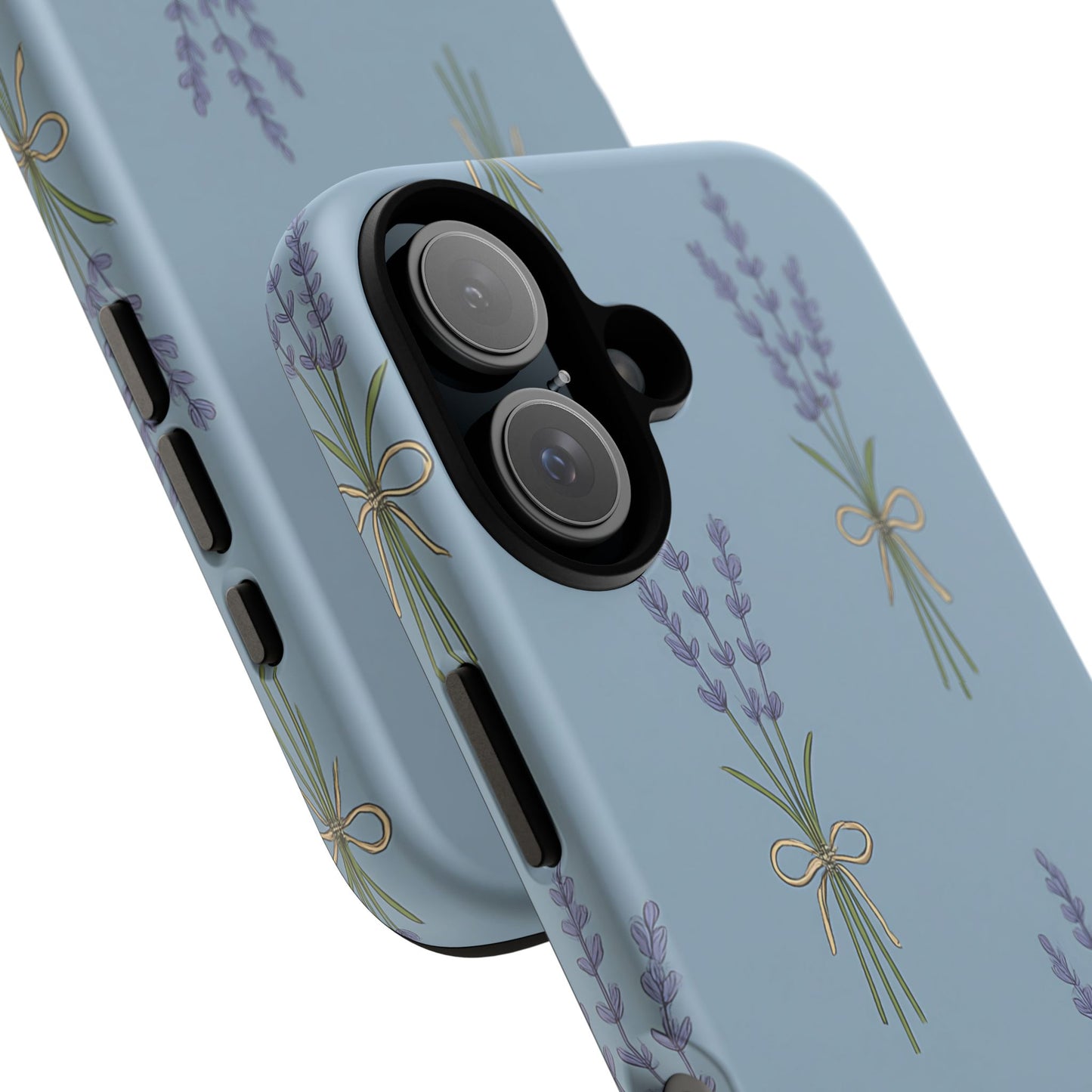 Lavender Bundle Phone Case – Blue Botanical Floral Print with 3D Wrap Design