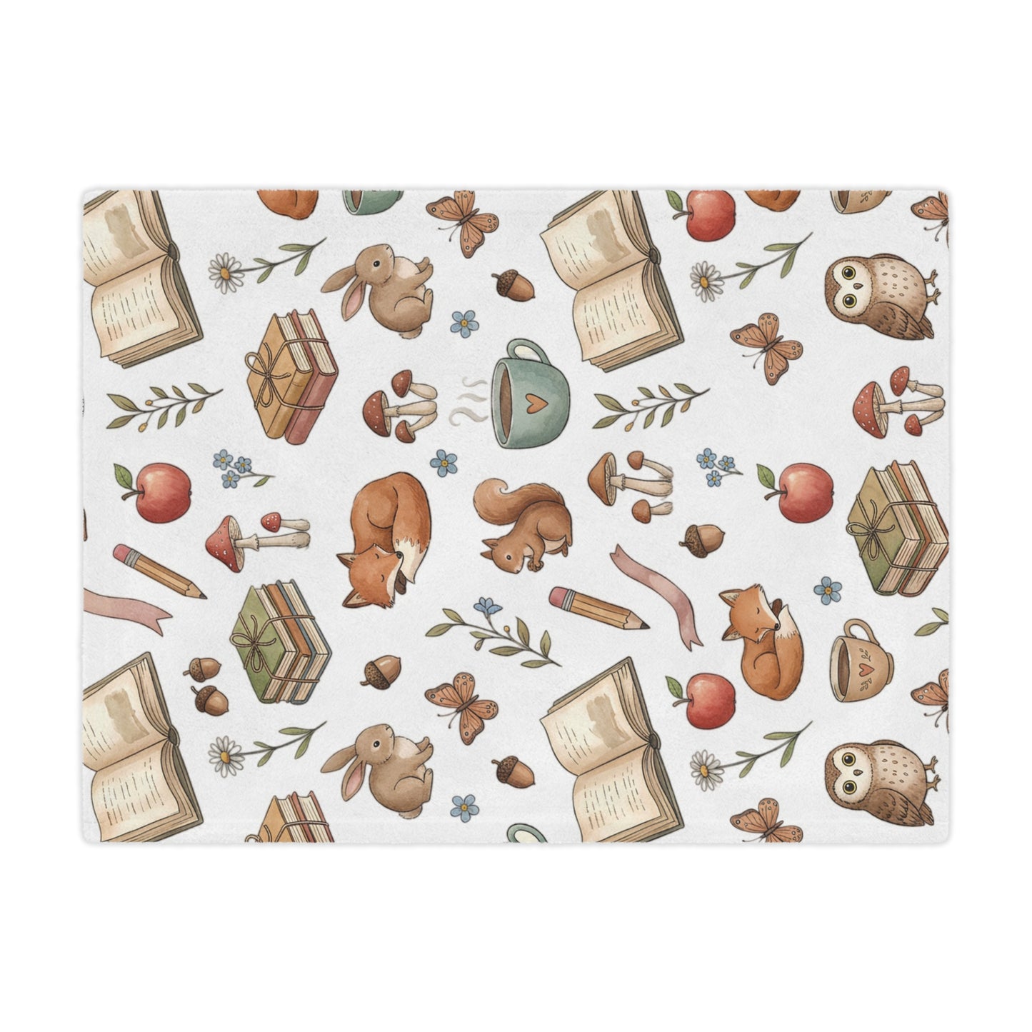 Cozy Woodland Storybook Minky Blanket