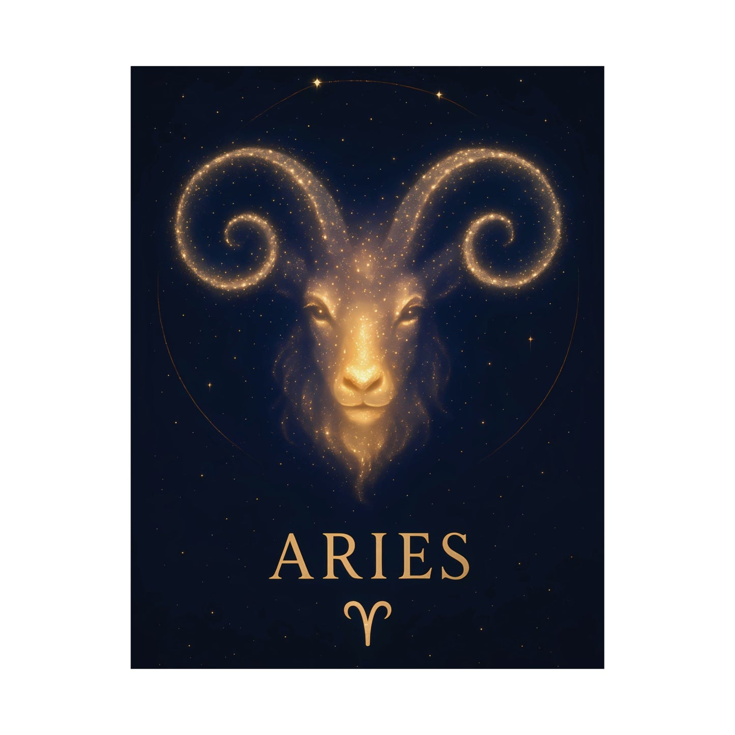 Aries Zodiac Constellation Matte Poster – Celestial Astrology Wall Art Print (Multiple Sizes)