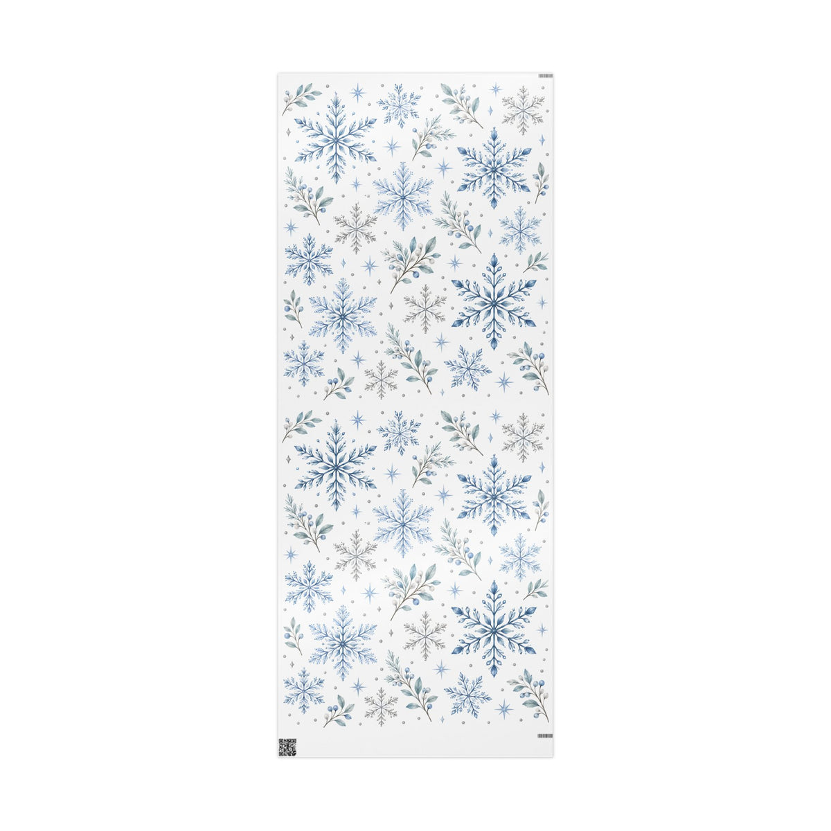 Blue Snowflake Wrapping Paper