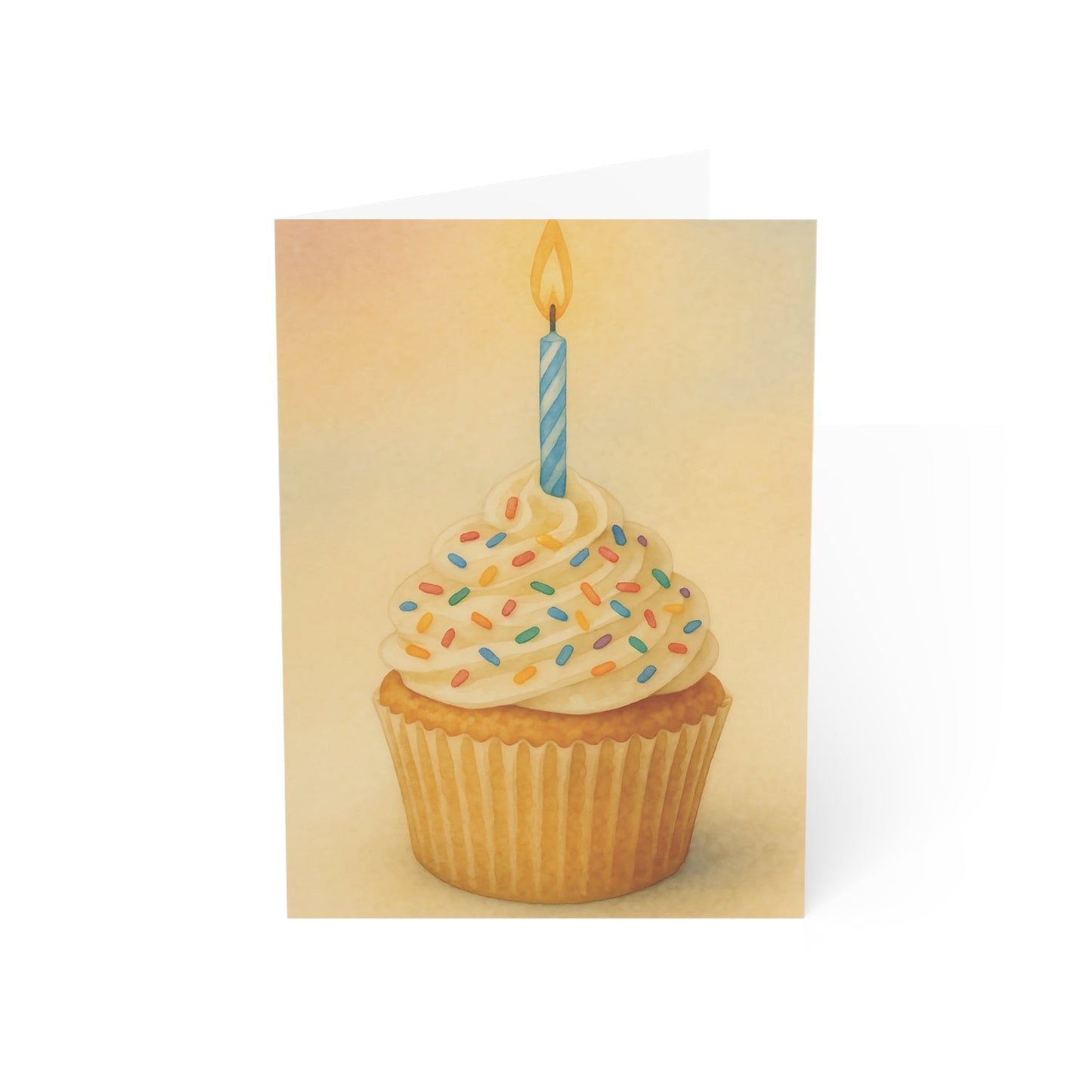 Cupcake Celebration Birthday Greeting Card – Premium 270gsm Paper, Includes Envelope
