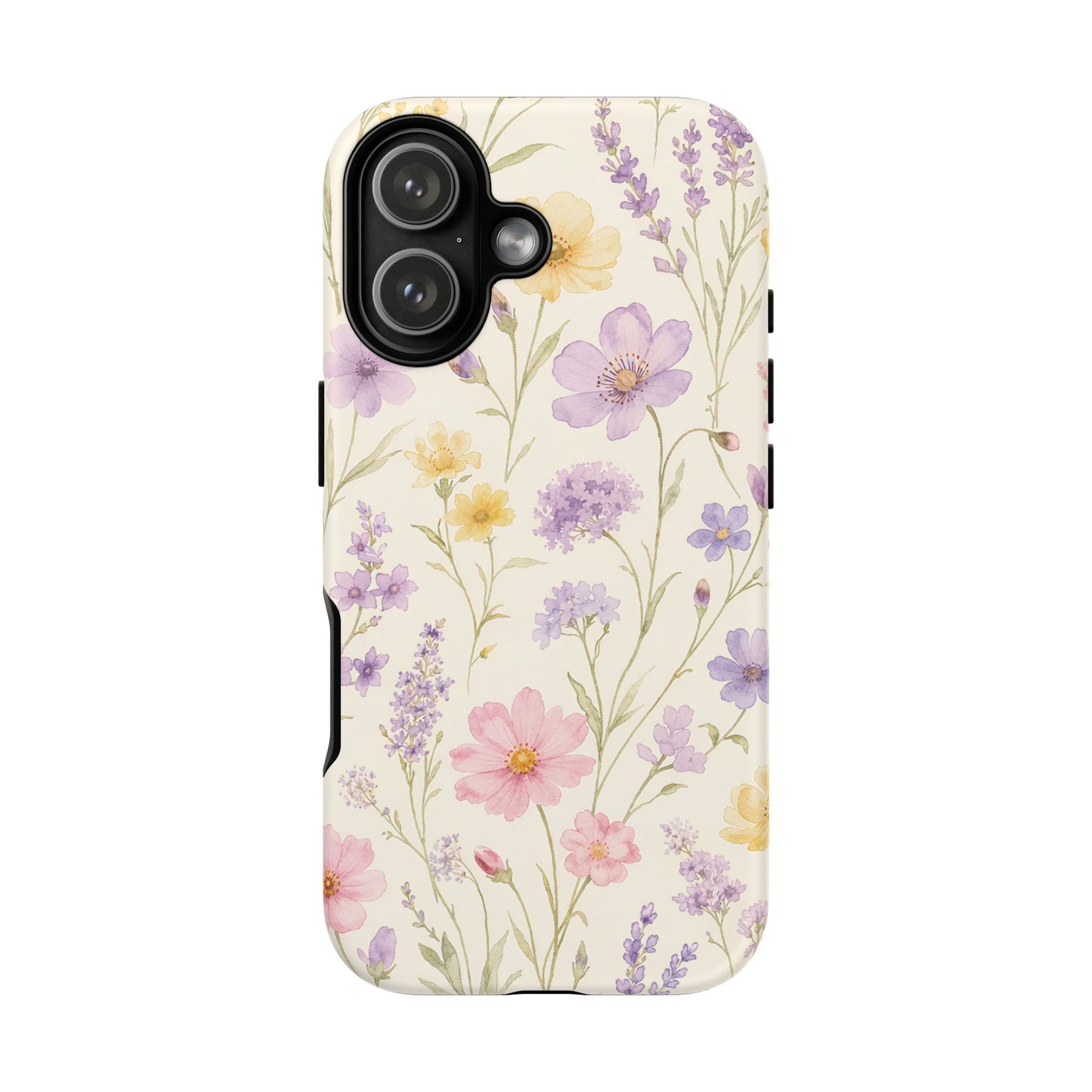 Floral Field Tough Case — Pastel Wildflower Protective Phone Cover
