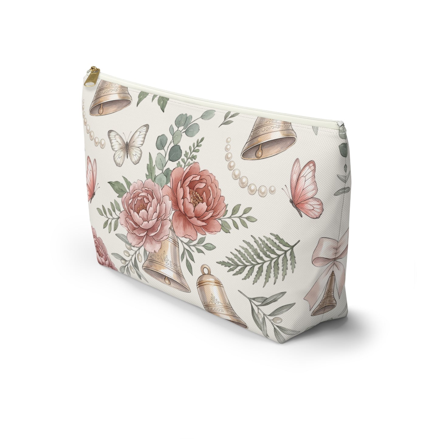Floral Bells Accessory Pouch — Butterflies & Pearls Makeup Bag