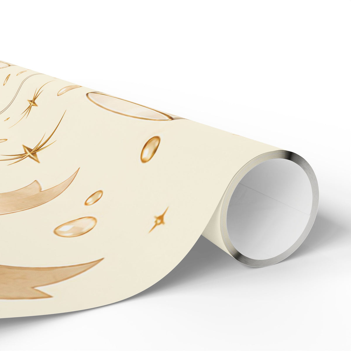 Champagne & Golden Stars Wrapping Paper | Elegant Celebration Gift Wrap