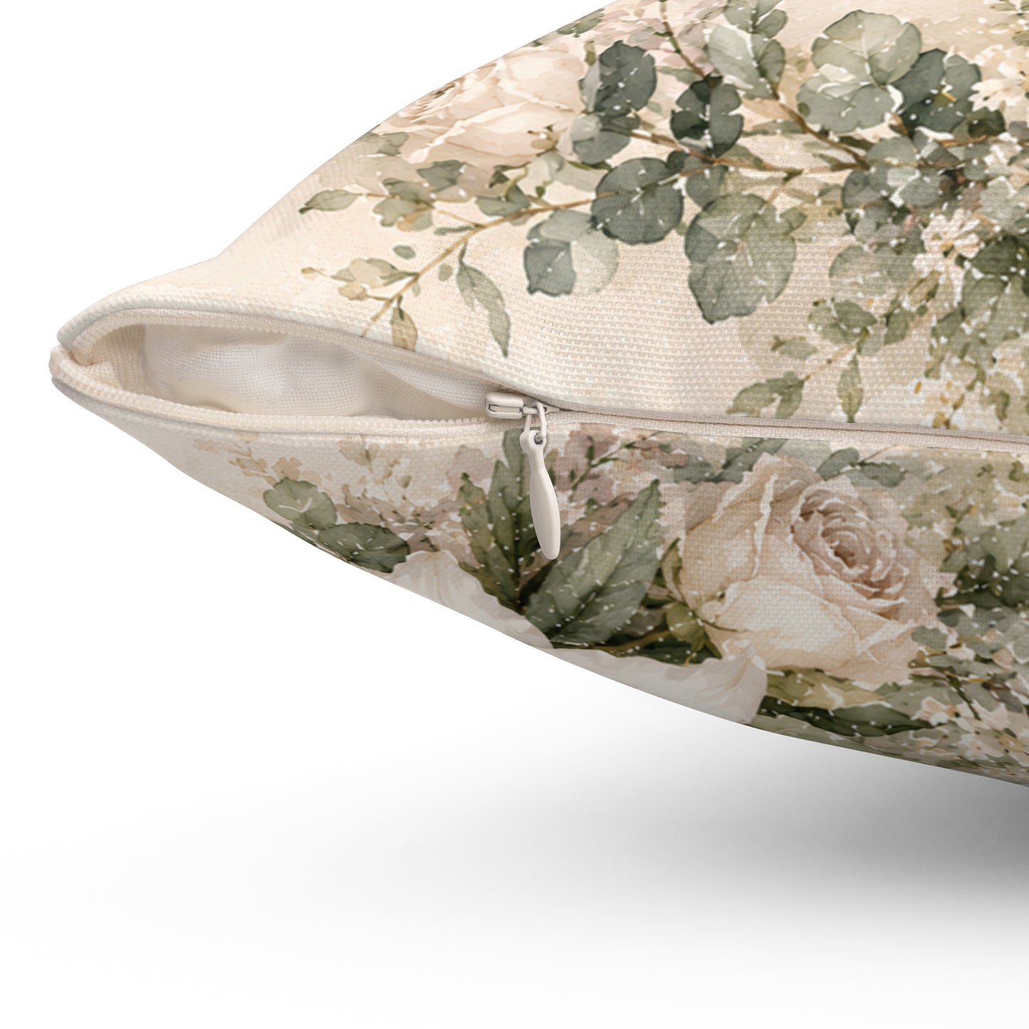 Christian Floral Cross Pillow — "I Can Do All Things Through Christ" Inspirational Decorative Cushion