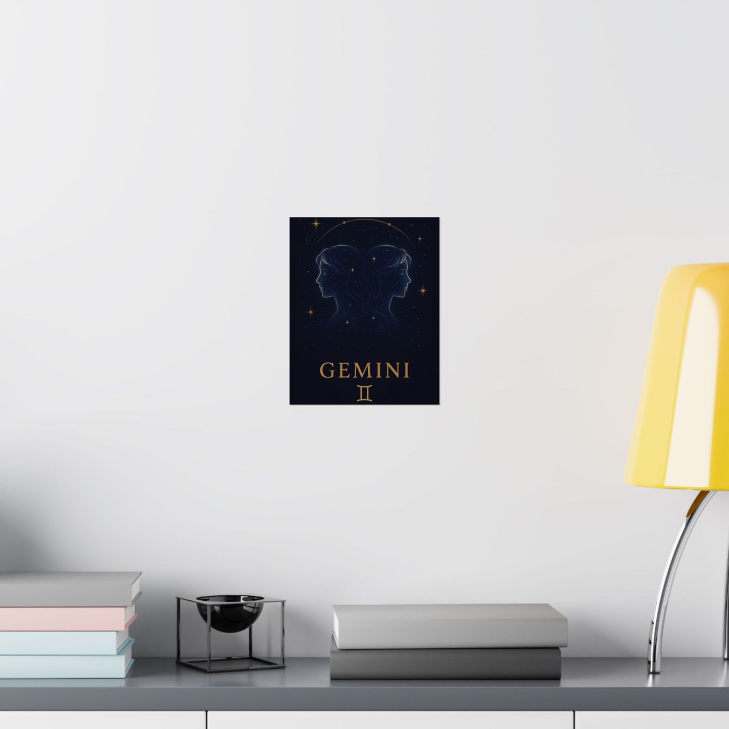 Gemini Zodiac Constellation Matte Poster – Celestial Astrology Wall Art Print (Multiple Sizes)