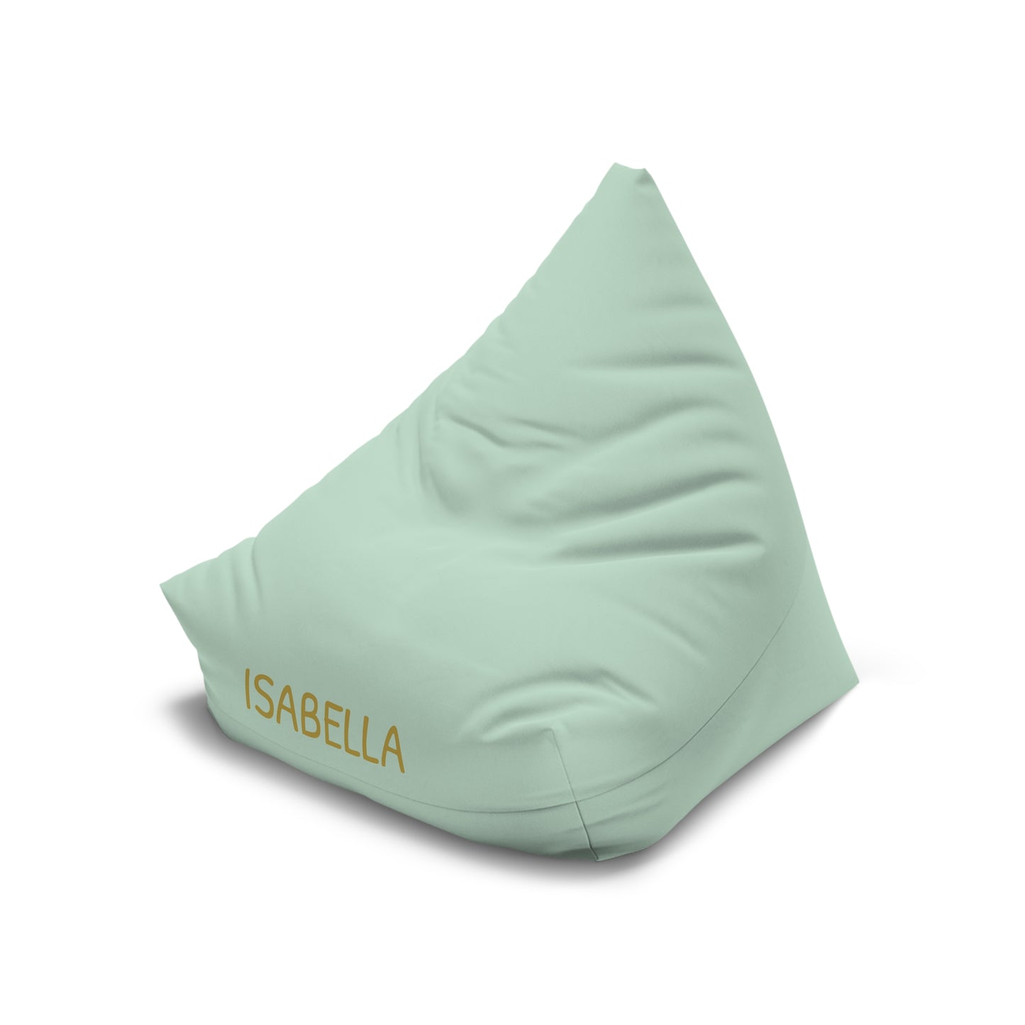 Personalized Mint Bean Bag Cover — Custom Name Accent (e.g., ISABELLA)
