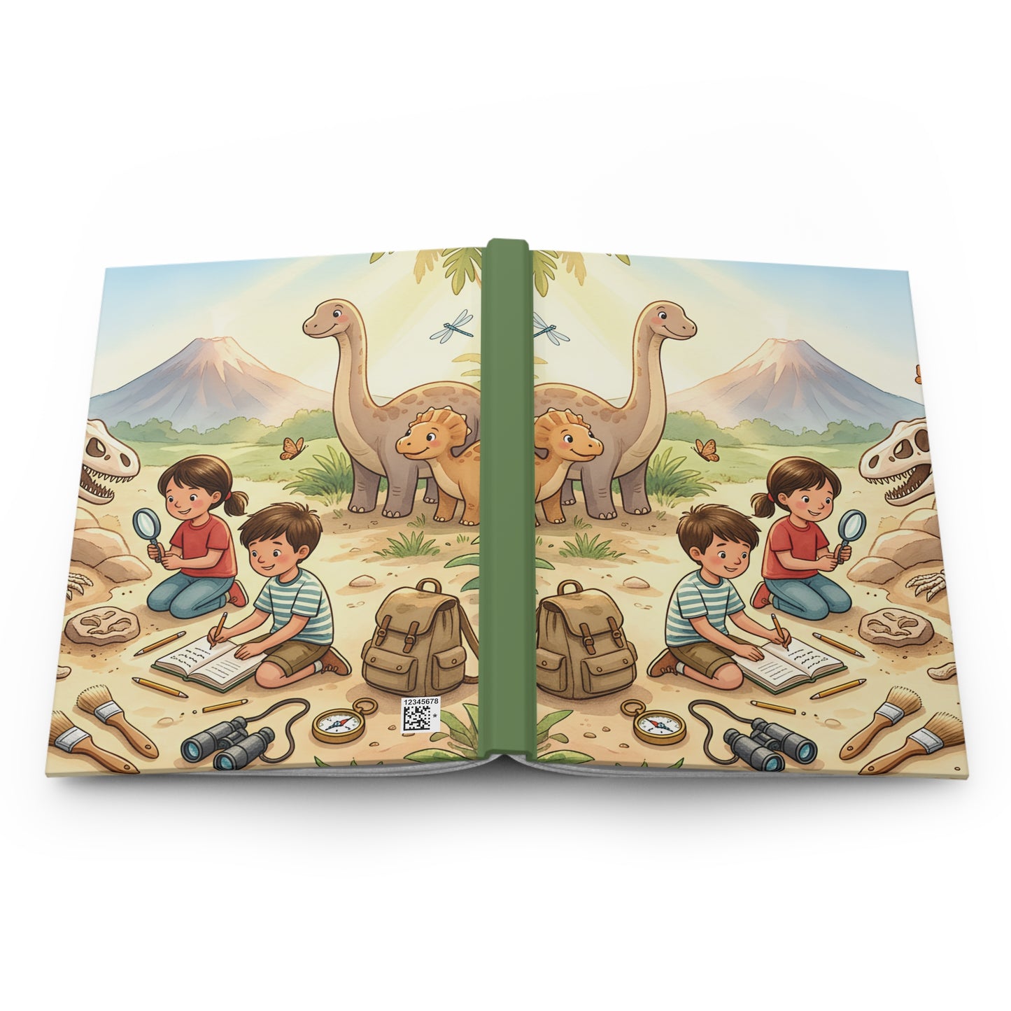 Dinosaur Adventure Hardcover Journal — Kids' Paleontology Notebook