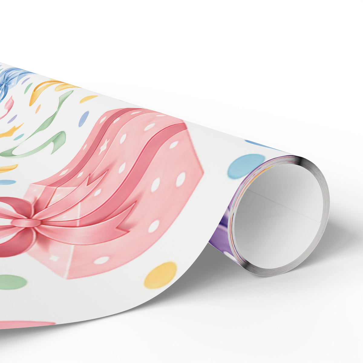 Birthday Confetti Gift Wrap — Colorful Party Wrapping Paper Roll