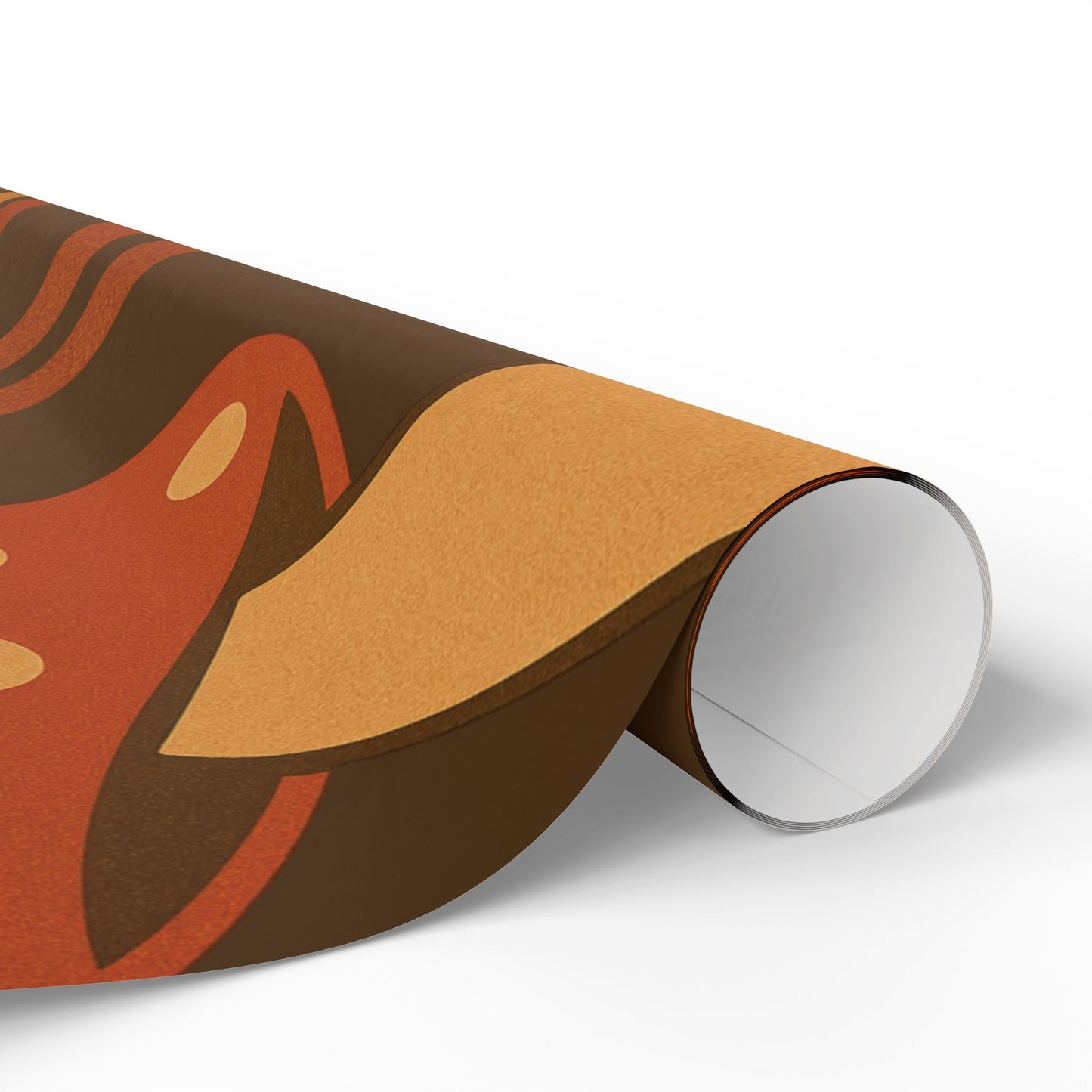 Groovy Retro Mushrooms & Flowers Wrapping Paper – 70s Style Earth Tone Gift Wrap