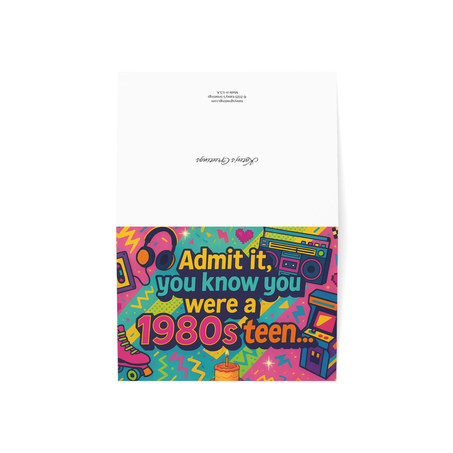 Admit it, you know you were a 1980s teen... Birthday Card