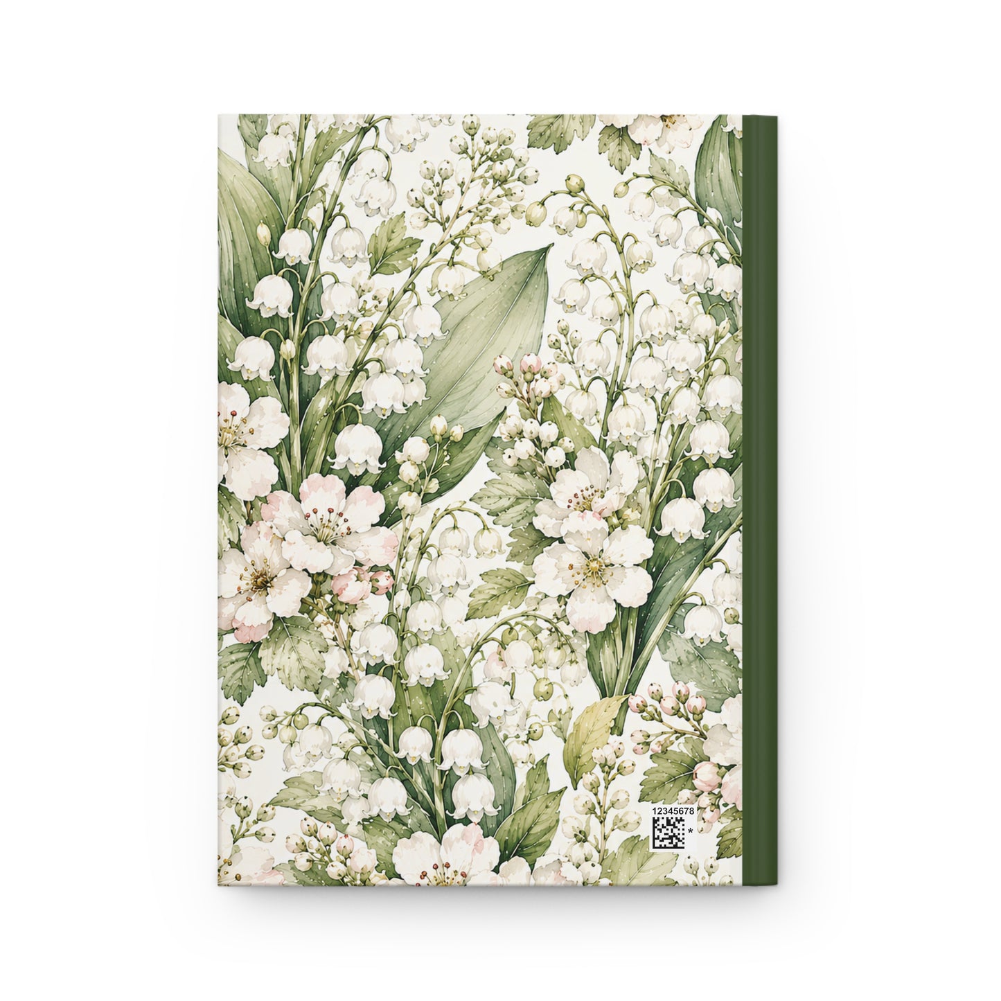Personalized Lily of the Valley Hardcover Journal — Floral Name Notebook (Charlotte)