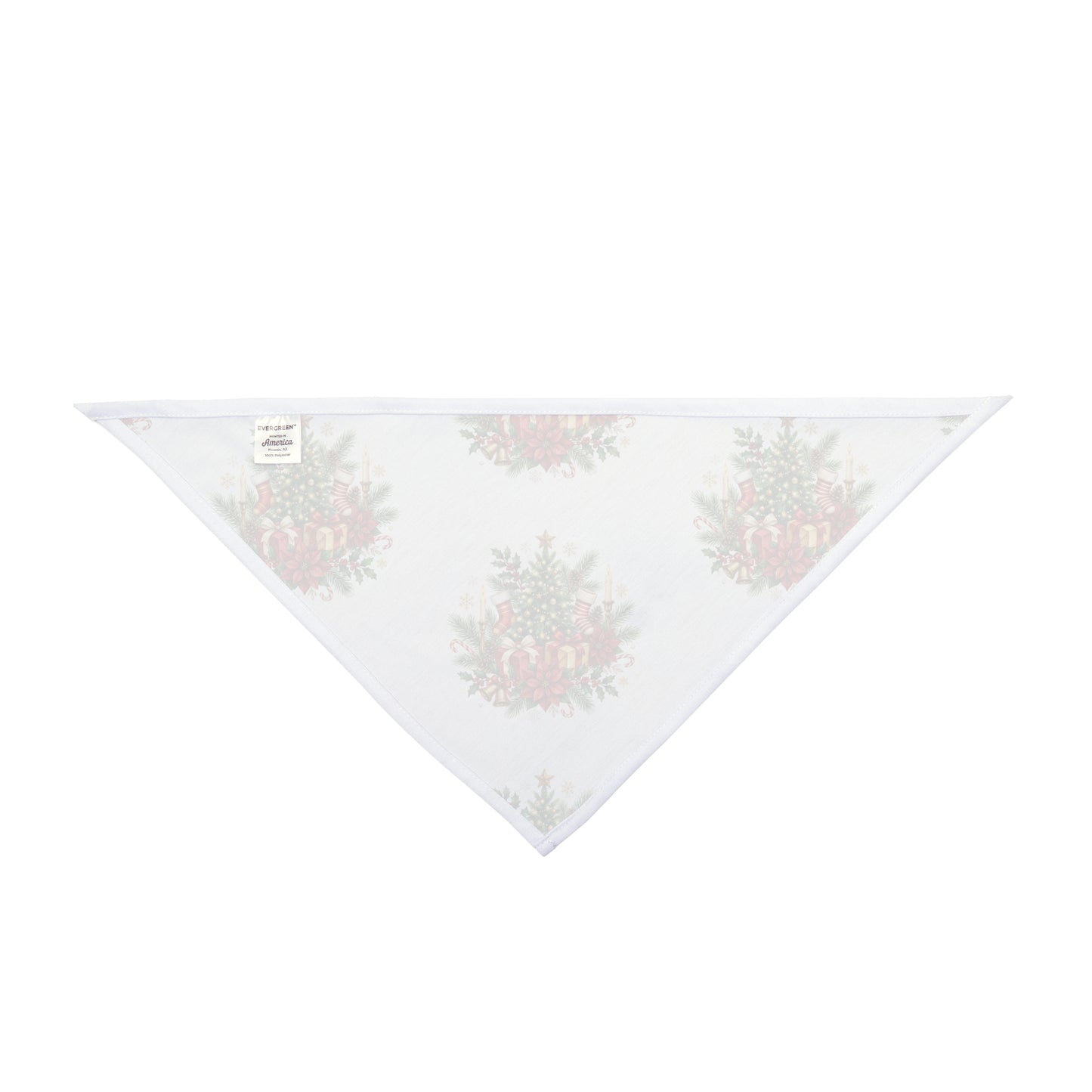 Christmas Floral Pet Bandana — Festive Holiday Bouquet Dog Scarf