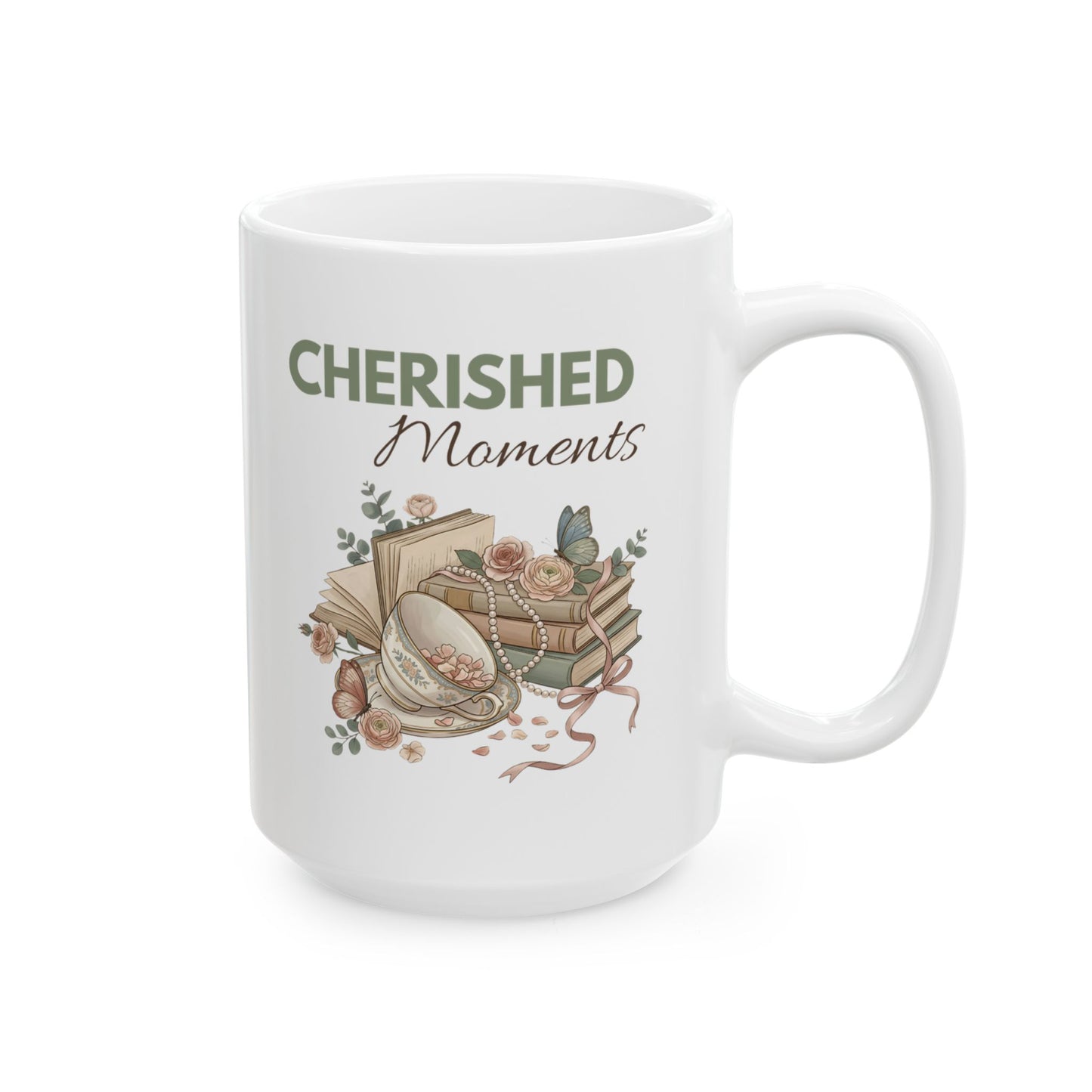 Cherished Moments Floral Ceramic Mug (11oz & 15oz)