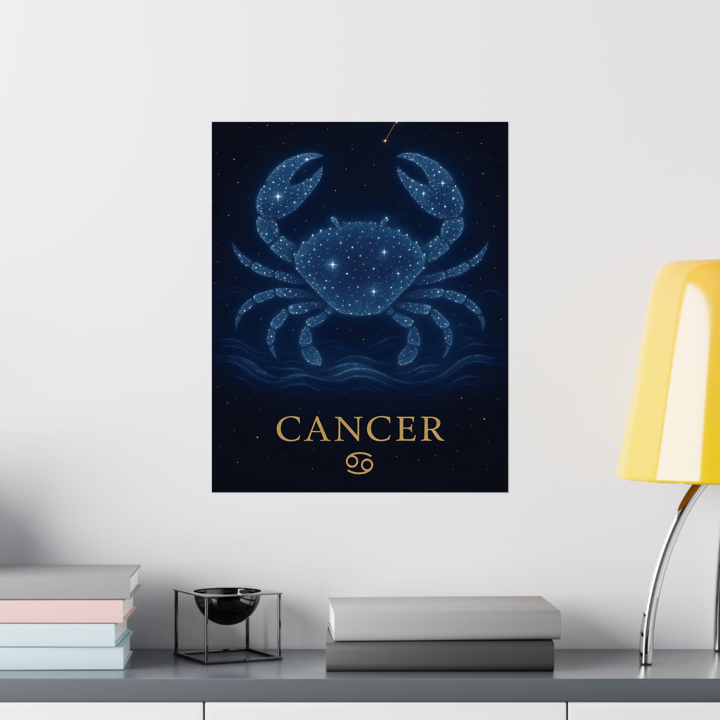 Cancer Zodiac Constellation Matte Poster – Celestial Astrology Wall Art Print (Multiple Sizes)