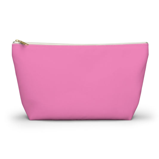Rose Pink Accessory Pouch w/T-bottom