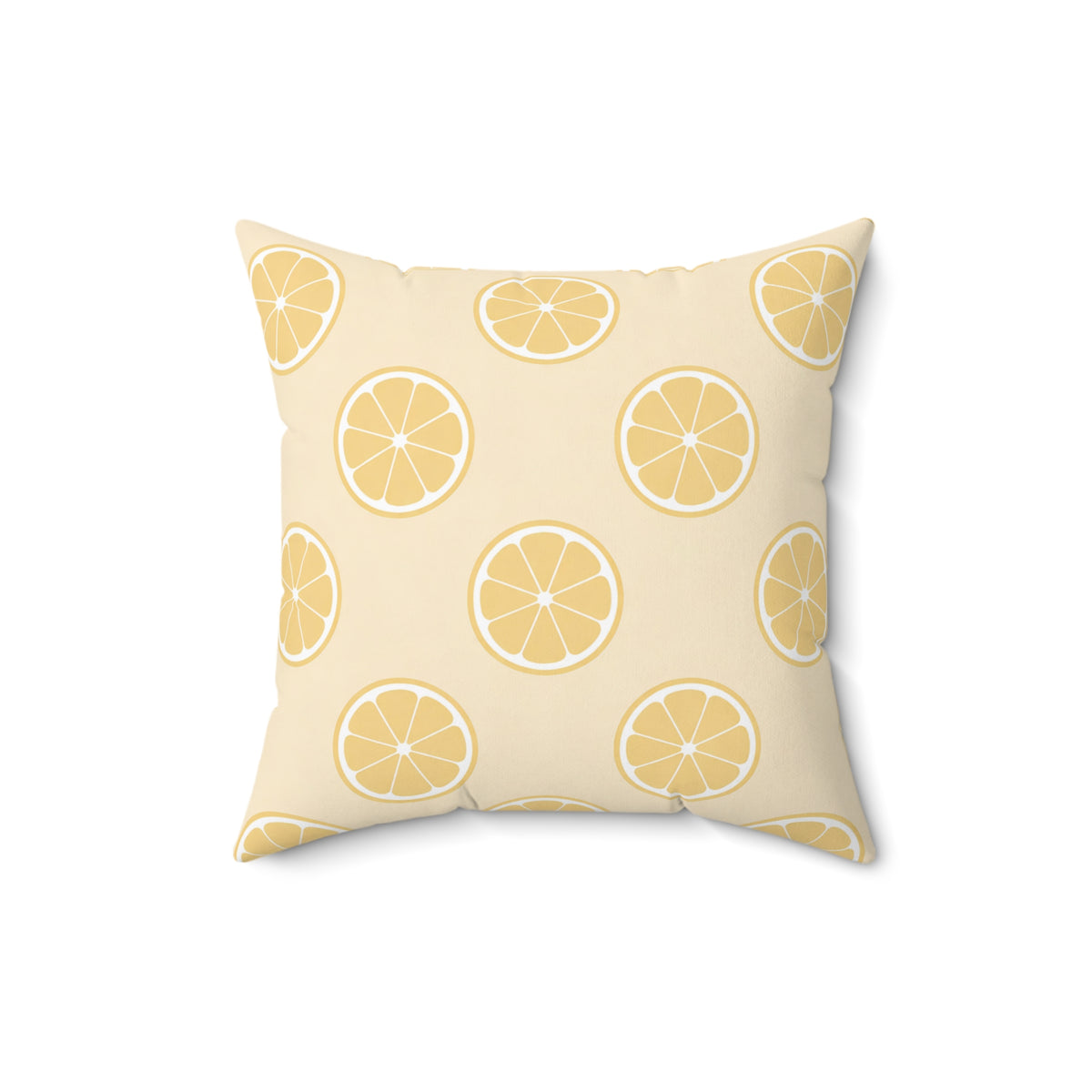 Lemon Slice Decorative Pillow — Sunny Citrus Pattern Throw Pillow