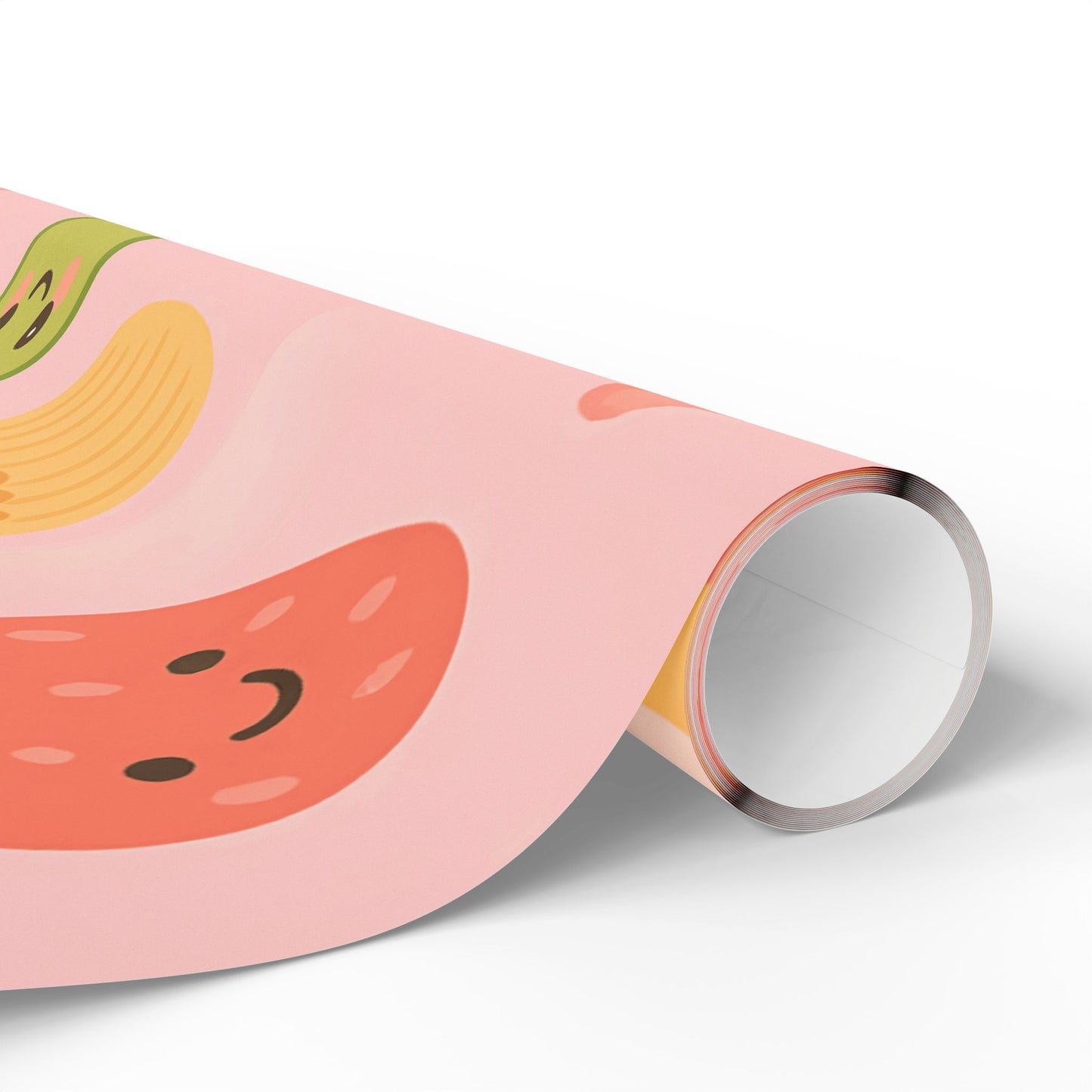 Kawaii Treats Wrapping Paper – Cute Sushi, Cupcakes, Avocados & More on Pink