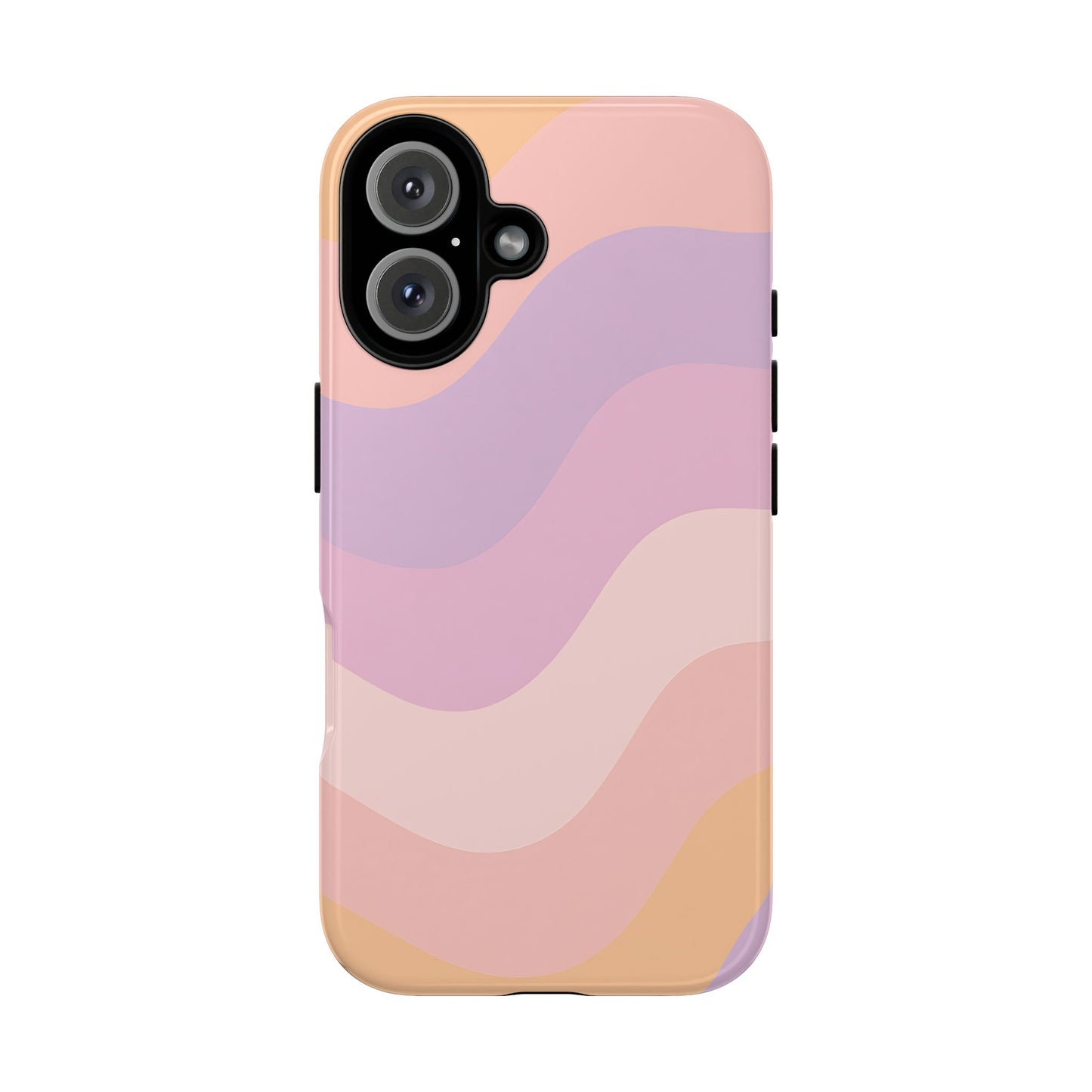 Retro Sunset Wave Phone Case – Groovy Pastel Abstract Design