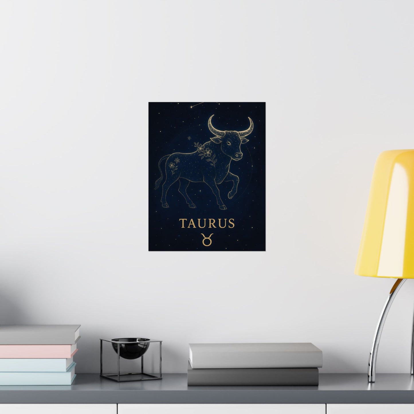 Taurus Zodiac Constellation Matte Poster – Celestial Astrology Wall Art Print (Multiple Sizes)