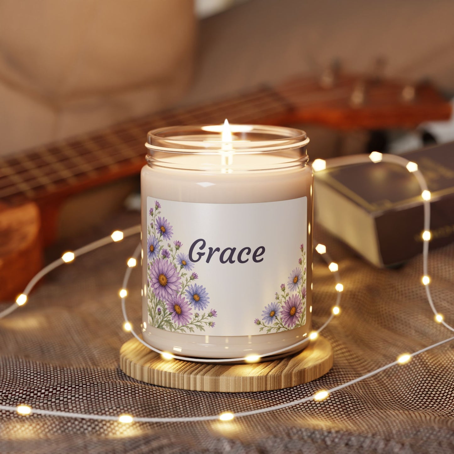 Grace Floral Soy Candle — 9oz Scented Jar Candle (Grace)